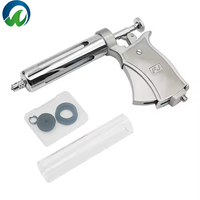 Seringue d'injection vétérinaire semi-automatique en acier inoxydable de 50 ml, pistolet d'injection continu pour volailles, réutilisable pour animaux