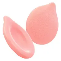 Cheap curved shape powder makeup silicone puff made in Japan