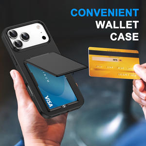 360 °   Coques de téléphone antichoc intégrales pour iPhone 17 Air 17 Pro Max 16 Plus avec porte-cartes intégré et protection renforcée - Product Image 5