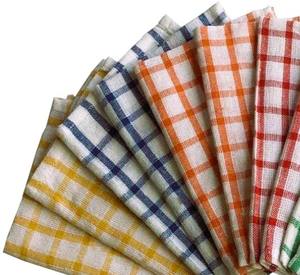 Serviettes de cuisine en coton CheckMate multicolores |   Ensemble de serviettes douces et absorbantes - Product Image 1