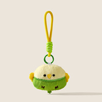 Porte-clés en peluche oiseau de dessin animé mignon, breloque de sac à dos animale douce et écologique, pendentif créatif