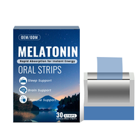 Bandes orales de mélatonine à dissolution rapide, saveur fruitée, complément nutritionnel bien-être quotidien, logo personnalisé, approvisionnement en gros
