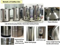 Borne à café électrique en acier inoxydable à Double paroi, 55 tasses, équipement de restauration, avec certification CE CB
