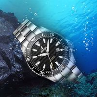 Montre automatique de luxe pour homme personnalisée de 43 mm en acier inoxydable avec cadran en cristal saphir, résistante à l'eau 20 BAR