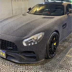 1.3 * 17m哑光钻石闪光黑色乙烯基无气泡哑光时尚乙烯基汽车包装贴纸 - Product Image 1