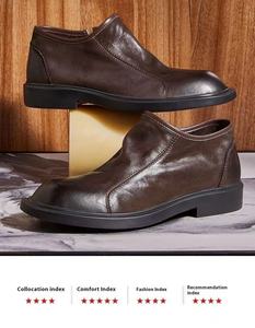 Bottes Chelsea vintage britanniques en cuir véritable pour hommes, fermeture éclair, semelle souple respirante, hauteur cheville, doublure polaire givrée pour l'hiver - Product Image 6