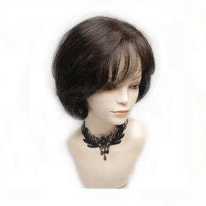 Perruque de chimiothérapie 100% cheveux humains 7 pouces ondulée bob à clipser légère respirante couleurs naturelles par WIGTS livraison rapide - Product Image 2