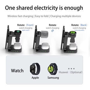 2025 Custom logo Foldable 15w Magnetic Wireless Charger 3 in 1 Magnet Charging Station for iPhone for Samsung Watch Universal - Product Image 4