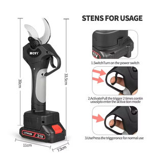 21V 40mm taglio <span class=keywords><strong>potatura</strong></span> giardino albero elettrico in metallo potatore con batteria al litio Brushless gomma maniglie cesoie & <span class=keywords><strong>forbici</strong></span> - Product Image 2