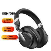 Casque de jeu sans fil professionnel HiFi Qualcomm avec indicateur LED, ANC, basses profondes 5.0, design supra-auriculaire, autonomie de 65 heures
