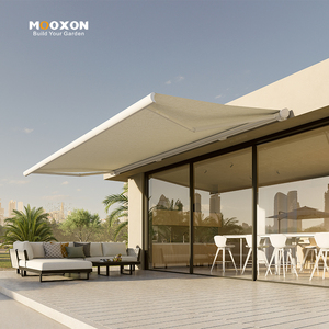Toldo Retráctil Motorizado <span class=keywords><strong>para</strong></span> Patio con <span class=keywords><strong>Brazos</strong></span> Curvos y Control Remoto - Product Image 1