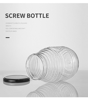 Wholesale 1kg round Plastic Honey Storage Container Empty Syrup Packaging Bottle Metal Screw Cap 200ml for Water/Liquids