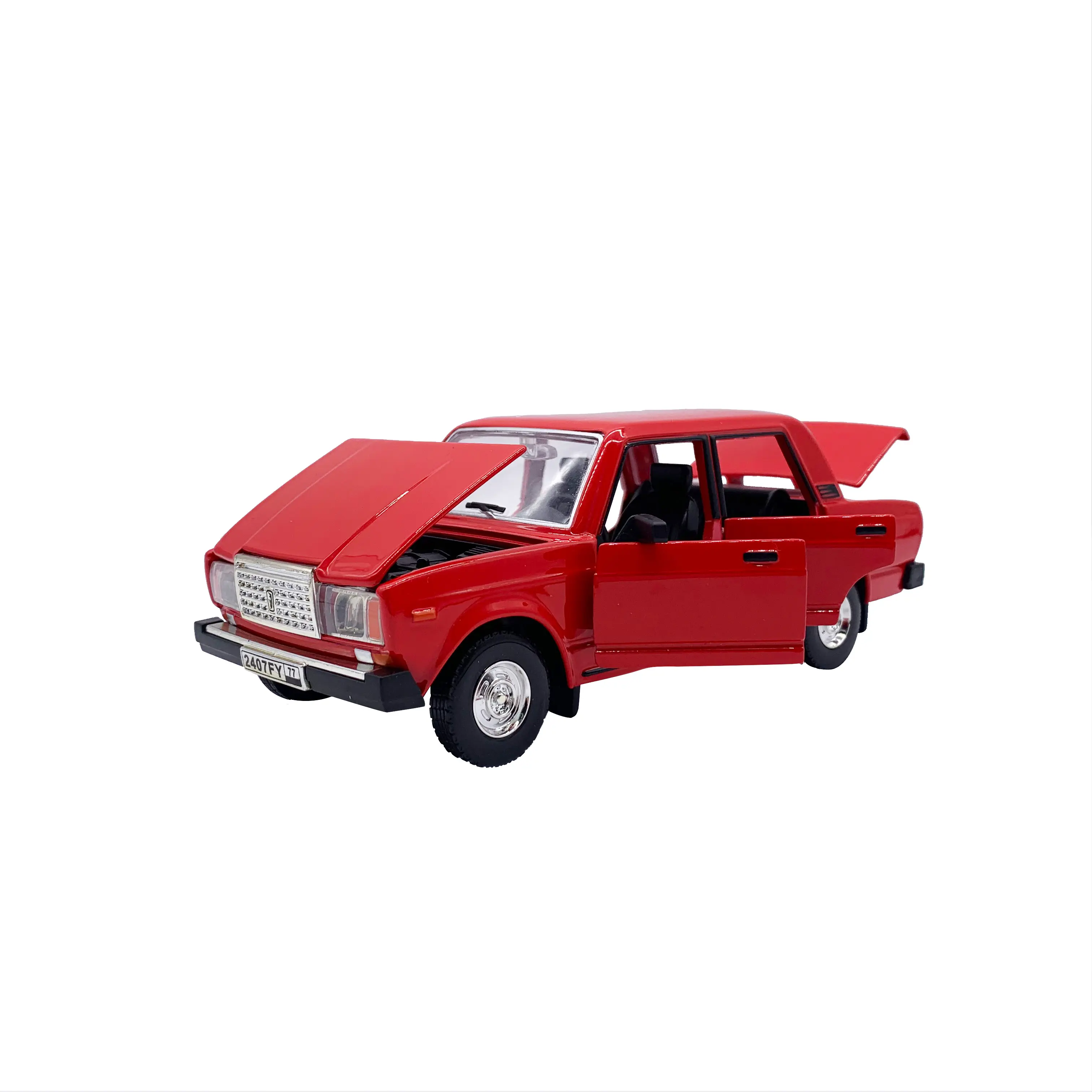 Modelo de carro 1:24 diecast brinquedos, veículo, brinquedos, alta simulação, ladas 2107 2106 diecast, modelo, carro, coleção traseira