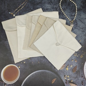 Chất Lượng Cao Mềm Tùy Chỉnh Bông Phong Bì Túi Bao Bì Túi Bụi Twill Vải Linen Phong Bì Pouch Với Flap - Product Image 2