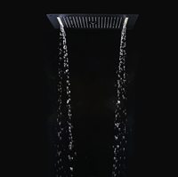Système de douche thermostatique de plafond, ensemble de douche de salle de bain multifonctionnel en laiton massif