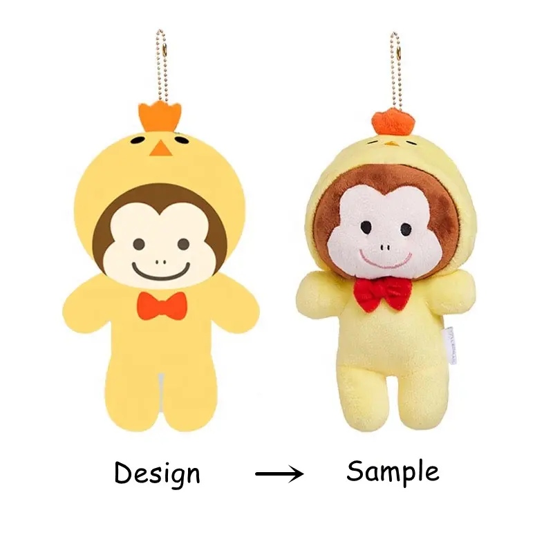 Benutzer definierte Mini Plüsch Key Chain Plüschtiere Custom Made Stuffed Toys Key Chain Für weiches Maskottchen Tier