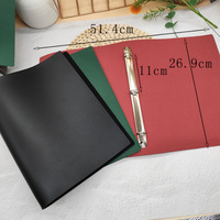 Porte-menu en cuir PU perforé, pochette à feuilles mobiles réutilisable, couverture de classeur A4/A5, organiseur de dossiers de menu en gros