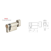 Vente en gros Serrure de porte BK laiton profil européen OEM 45mm 55mm laiton bois Serrure de porte demi-tour cylindre