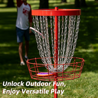 Canasta de Disc Golf con Logotipo Personalizado, 24 Cadenas, Profesional, Portátil, de Acero, Resistente al Óxido, Fácil de Montar, para Práctica en el Patio Trasero