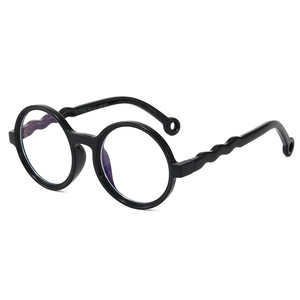Gafas antiluz azul para niños, monturas redondas de silicona, sin prescripción médica, para uso en computadora, 72012 - Product Image 2