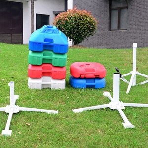 Outdoor Beach Umbrella Base Square Water Filled Beach Umbrella Base Stand Weight Plastic Outdoor Furniture Hdpe+steel