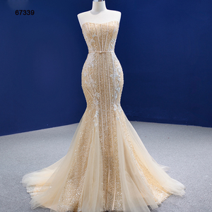 Robe de soirée sans manches à épaules dénudées pour femme, nouveau design RSM67339 - Product Image 4