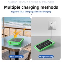 Lampe de travail solaire rechargeable 20W 50W 100W, lampe d'urgence avec panneau solaire pour la maison, le camping, le marché nocturne, l'éclairage extérieur