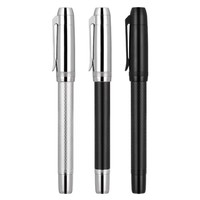 Stylo plume avec logo personnalisé lourd cadeau d'affaires de luxe couleur or et rouge avec gaufrage métal écriture signature stylo calligraphie