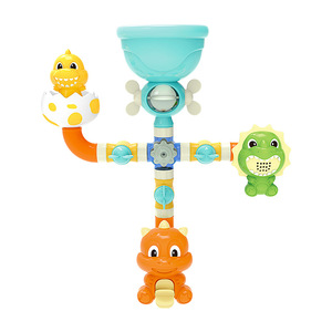 Nouveau Bechotoy QB078380 <span class=keywords><strong>Jouet</strong></span> <span class=keywords><strong>de</strong></span> <span class=keywords><strong>bain</strong></span> pour enfants en plastique, roue à eau dinosaure, tuyau à assembler - Product Image 1