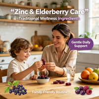 Permen Imunitas Potensi Tinggi OEM dengan Vitamin C, Zinc, Elderberry, dan Echinacea untuk Mendukung Sistem Imunitas, Umur Simpan 24 Bulan