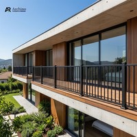 Balustrade en aluminium réglable, finition poli miroir, anti-rouille, pour bricolage, clôture de sécurité pour garde-corps de balcon - Construction à l'étranger