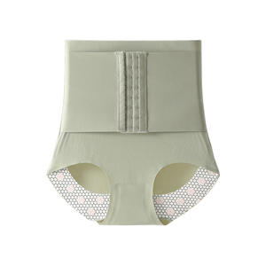 Pantalon taille haute en soie glacée pour femmes, sous-vêtements grande taille, sans couture, polyamide, contrôle fort, vêtements de maintien de la forme - Product Image 1