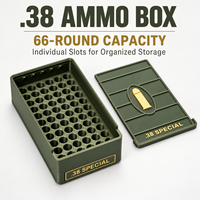 Boîte de munitions .38 Special, capacité de 66 cartouches, accessoires de tir et de chasse