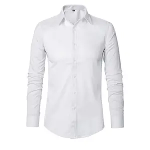 OEM/ODM Men's Full Sleeve T-shirt Solid Color Factory Supplier Work Dress Shirt For Men