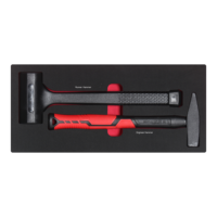 Ensemble de 2 boîtes à outils comprenant un marteau d'ingénieur de 300 g et un marteau en caoutchouc de 400 g OEM multi-usages