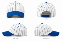Casquette de baseball classique en coton à 6 panneaux avec logo personnalisé, rayures verticales simples et élégantes, pour le sport, les voyages et le quotidien
