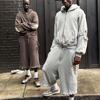 Ensemble de survêtement personnalisé avec logo, 100% coton, sweat-shirt à capuche lourd et pantalon de survêtement, ensemble de survêtement vierge pour hommes