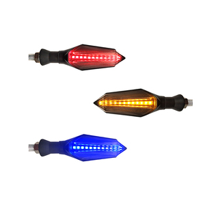 Feux de jour universels ADT pour moto, 12 LED, bleus, clignotants dynamiques jaunes, clignotants séquentiels à défilement - Product Image 6