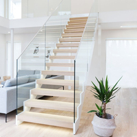 Escalier en acier galvanisé pour l'intérieur et l'extérieur, facile à installer, marches stables, main courante en forme de C