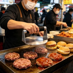Prensa para Hamburguesas 110V 220V con Forma de OVNI, Máquina de Prensa Caliente Giratoria para Waffles Helados, Pan de Hamburguesa, Gelato, Panini, <span class=keywords><strong>Brioche</strong></span> y Hamburguesas OVNI - Product Image 1