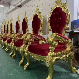 Budget-Friendly Large Antique Lion <strong>White</strong> Throne Chairs for Weddings Dining Outdoor <strong>Halls</strong> Events Solid Stainless Steel Elegant - Product Image 1