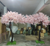 Arbre floral artificiel en soie synthétique SZ04, cerisier en fleurs, 2,5m 3m, tronc en S, fleurs de cerisier artificielles pour la décoration de jardin