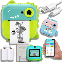 Cámara de Impresión Instantánea para Niños SourcingArk, Unicornio/Dinosaurio, Pantalla IPS de 2 Pulgadas, Foto y Video HD, Batería de 1600 mAh, Juguete Portátil, Regalo Q5