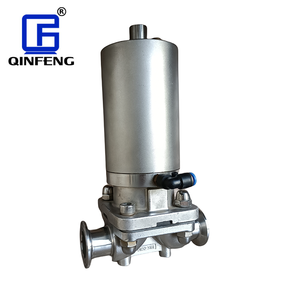 Qinfeng vệ sinh thép không gỉ <span class=keywords><strong>cf8m</strong></span> khí nén Tri kẹp van màng cho phamaceutic thực phẩm đồ uống - Product Image 3