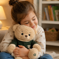 Osito de Peluche Personalizado de Estados Unidos, Lindos Peluches de Ositos Americanos de San Valentín con Funda de Piel