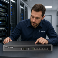 Système de téléphonie IP Yeastar P550 VoIP PBX pour bureau, 50 utilisateurs, 25 appels, 8 ports FXO/FXS, 100 trunks VoIP, système téléphonique IP d'entreprise