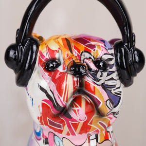 Redeco รูปปั้นสุนัขบูลด็อกฝรั่งเศสทำจากยางเรซินน่ารักทันสมัยสำหรับตกแต่งบ้าน - Product Image 4