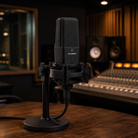 Microphone à condensateur professionnel Madon M1 48V filaire, portable, pour studio d'enregistrement, en plastique et métal, avec suppression du bruit