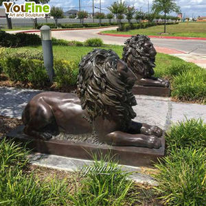 YOUFINE - Estatua de León <span class=keywords><strong>HSBC</strong></span> de Bronce y Cobre de Tamaño Real, Escultura Moderna para Decoración de Jardín y Paisaje Exterior - Product Image 4