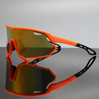 Lunettes de sport personnalisées, lunettes de moto anti-vent, résistantes aux UV, verres colorés avec monture en PC pour le cyclisme et les lunettes de soleil